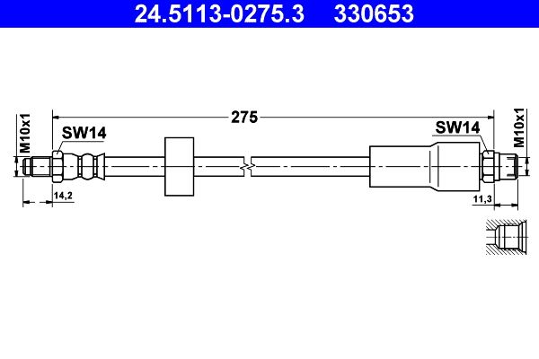 ATE Brake Hose 24.5113-0275.3