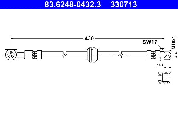 ATE Brake Hose 83.6248-0432.3