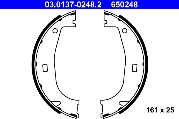 ATE Brake Shoe Set, parking brake 03.0137-0248.2