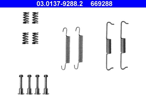 ATE Accessory Kit, parking brake shoes 03.0137-9288.2