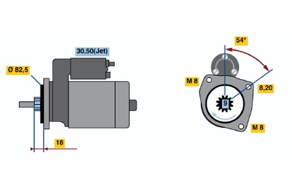BOSCH Starter 0 986 016 320
