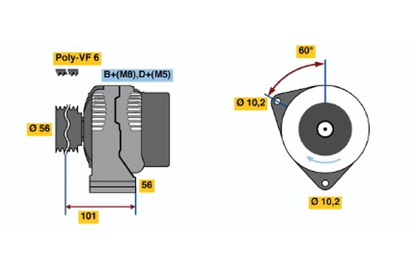 BOSCH Alternator 0 986 039 390