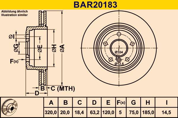 BARUM Brake Disc BAR20183