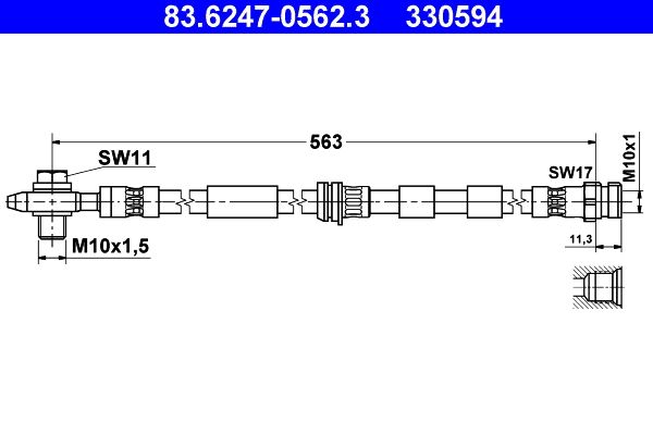 ATE Brake Hose 83.6247-0562.3