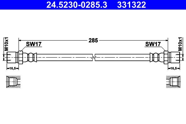 ATE Brake Hose 24.5230-0285.3
