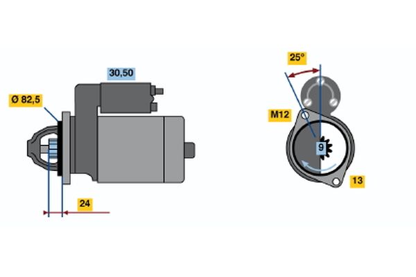 BOSCH Starter 0 001 208 208