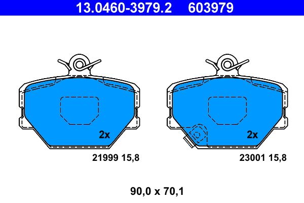 ATE Brake Pad Set, disc brake 13.0460-3979.2