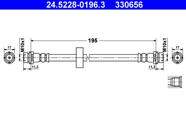 ATE Brake Hose 24.5228-0196.3