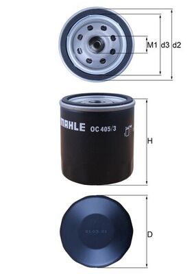 MAHLE Oil Filter OC 405/3