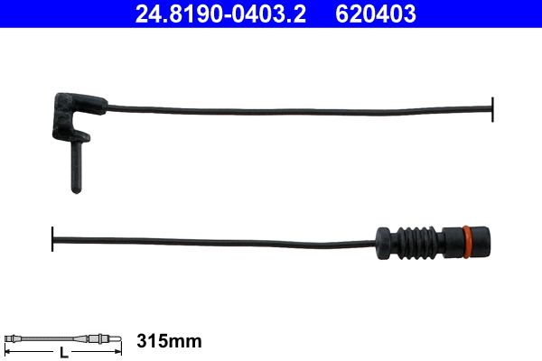 ATE Warning Contact, brake pad wear 24.8190-0403.2