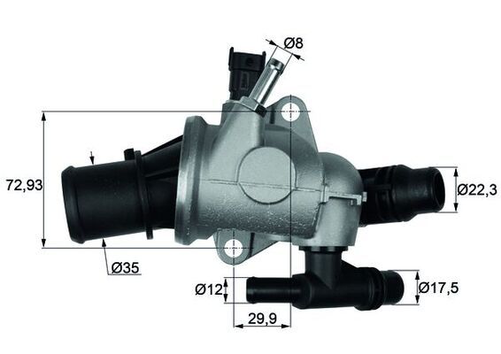 MAHLE Thermostat, coolant TI 152 88