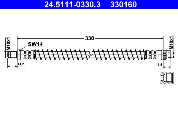 ATE Brake Hose 24.5111-0330.3