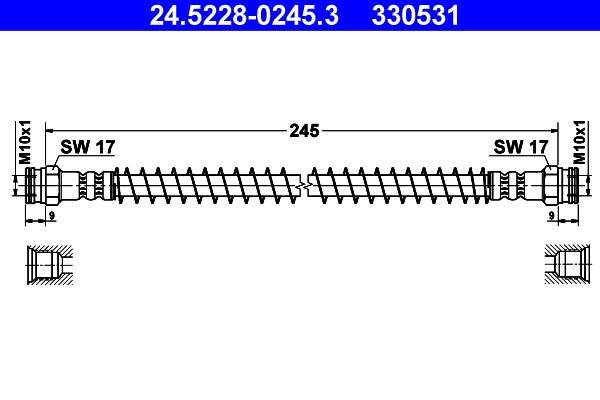 ATE Brake Hose 24.5228-0245.3