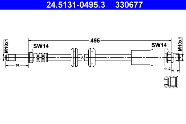 ATE Brake Hose 24.5131-0495.3