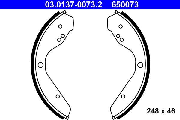 ATE Brake Shoe Set 03.0137-0073.2