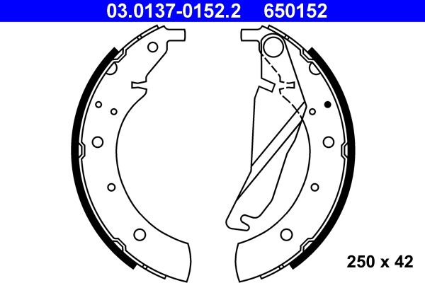 ATE Brake Shoe Set 03.0137-0152.2