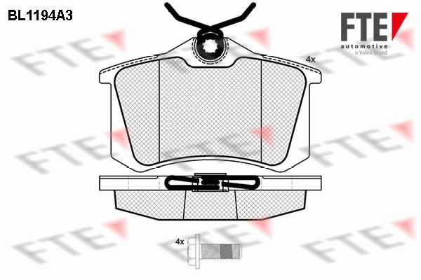 FTE Brake Pad Set, disc brake BL1194A3