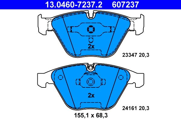 ATE Brake Pad Set, disc brake 13.0460-7237.2