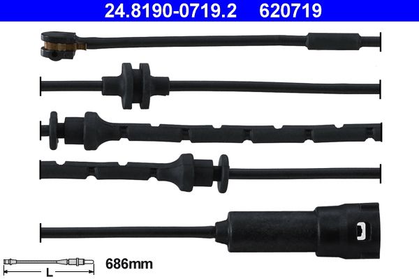 ATE Warning Contact, brake pad wear 24.8190-0719.2