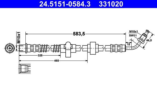 ATE Brake Hose 24.5151-0584.3