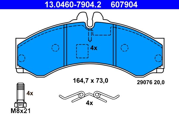 ATE Brake Pad Set, disc brake 13.0460-7904.2