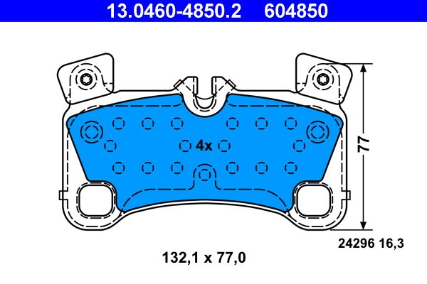 ATE Brake Pad Set, disc brake 13.0460-4850.2