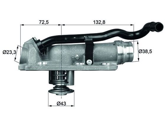 MAHLE Thermostat, coolant TM 9 105