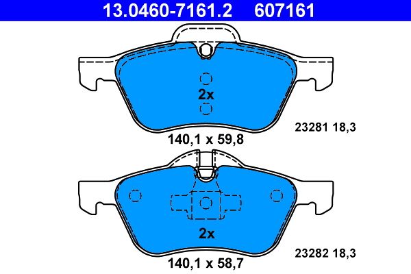 ATE Brake Pad Set, disc brake 13.0460-7161.2
